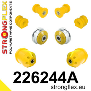 Strongflex Komplet čahura prednjeg ovjesa i stražnje grede SPORT za AUDI A1 8X / SEAT Ibiza