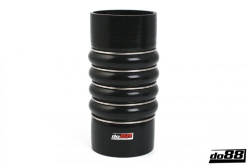 Silikonska cijev crna 4-Humps 3,5" (89mm)
