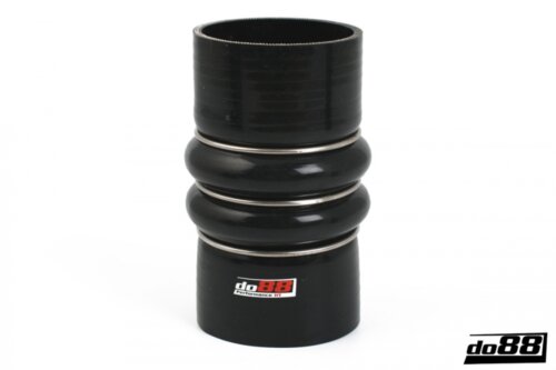 Silikonska cijev crna 2-Humps 3" (76mm)