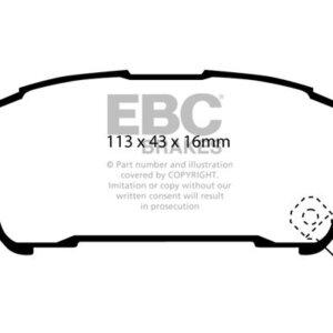 EBC Ultimax stražnje kočione pločice za Toyota Avensis Verso, Toyota Previa