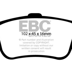 EBC Greenstuff 2000 stražnje kočione pločice za Toyota Corolla, Toyota Auris