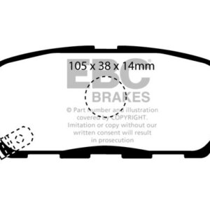 EBC Greenstuff 2000 stražnje kočione pločice za Infiniti Q40, Infiniti Q50