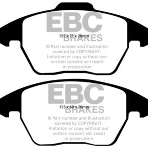 EBC Greenstuff 2000 prednje kočione pločice za Peugeot 308, Citroën C4 Grand Picasso