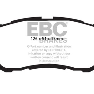 EBC Greenstuff 2000 prednje kočione pločice za Daihatsu Sirion, Daihatsu Materia