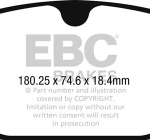 EBC Redstuff prednje kočione pločice za Volvo S60, Volvo S90