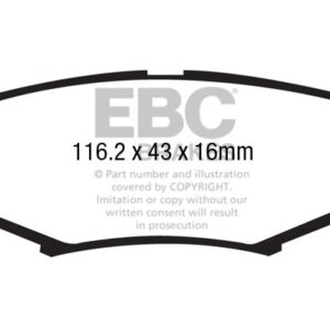 EBC Yellowstuff stražnje kočione pločice za Jeep Cherokee, Jeep Wrangler