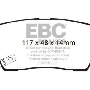 EBC Greenstuff 6000 stražnje kočione pločice za Hyundai Equus, Hyundai Genesis