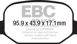 EBC Ultimax stražnje kočione pločice za FIAT 500L