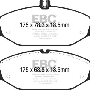 EBC Ultimax prednje kočione pločice za Mercedes-Benz C-Class, Mercedes-Benz E-Class