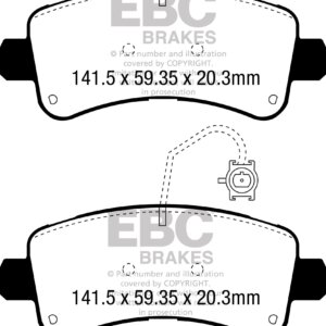 EBC Ultimax stražnje kočione pločice za Fiat Ducato, FIAT Ducato