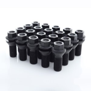 M15x1.25 Black Wheel Bolts (Pack of 20)