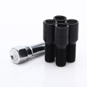 Black ATB1 Anti-Theft Locking Bolts M14x1.25 (Set of 4)