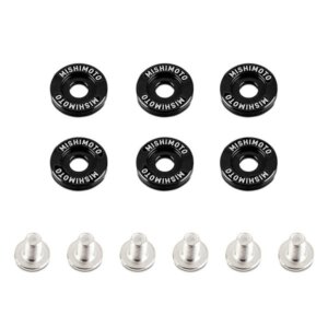 Mishimoto crne široke podloške za blatobrane M6 x 1,0 16,7 mm