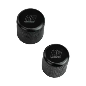HG Motorsport poklopci priključaka klime, crni, za R134a/R1234yf