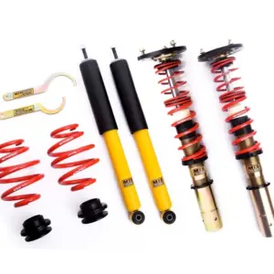 MTS Technik podesivi ovjes za BMW 3 Convertible (E30) / BMW 3 (E30) / BMW 3 Touring (E30) (s camber pločama sprijeda) — spuštanje 25 - 90 mm / 10 - 60 mm, promjer amortizerske noge na prednjoj osovini 51 mm