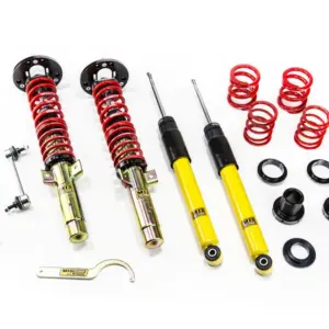 MTS Technik podesivi ovjes za BMW 3 Compact (E46) / BMW 3 Convertible (E46) / BMW 3 Coupe (E46) (s camber pločama sprijeda) — spuštanje 40 - 90 mm / 20 - 80 mm, komplet uključuje stabilizatorske spojke
