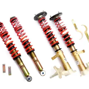 MTS Technik podesivi ovjes za BMW 7 (E23) (09/81 - 04/88) — spuštanje 35 - 95 mm / 20 - 110 mm, originalne prednje amortizerske noge potrebno je unaprijed poslati, promjer amortizerske noge na prednjoj osovini 52 mm